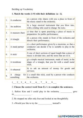 In the school orchestra