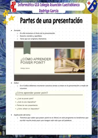 Partes de una presentación