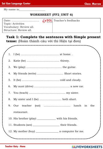 FFs2 - Unit 6 - Marrow (29-3-2022)