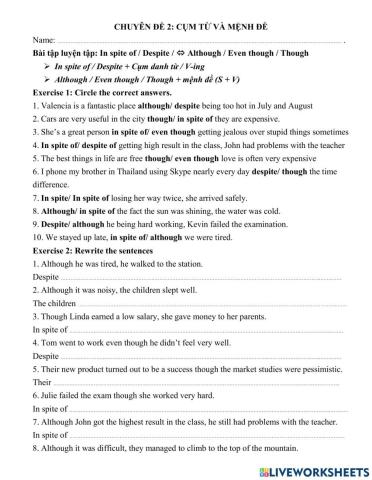 TA7 - HSG - Chuyen de Nouns phrases