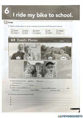 I ride my bike to school 1.1