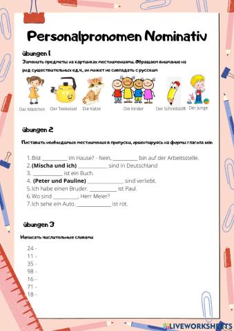 Personalpronomen Nominativ