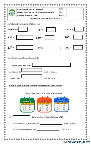 Cardinal and ordinal numbers