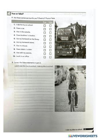 I ride my bike to school 1.2