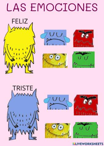 Monstruo de colores sobre emociones