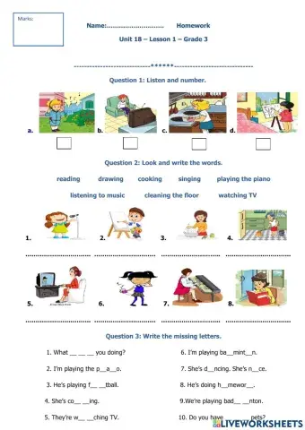 Unit 18 - Lesson 2 - Grade 3