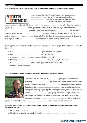 Present perfect simple and continuous