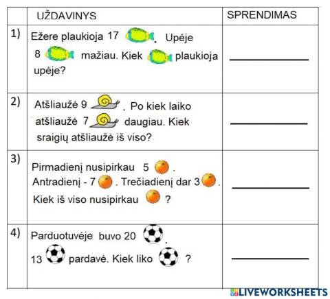 Tekstiniai uzdaviniai