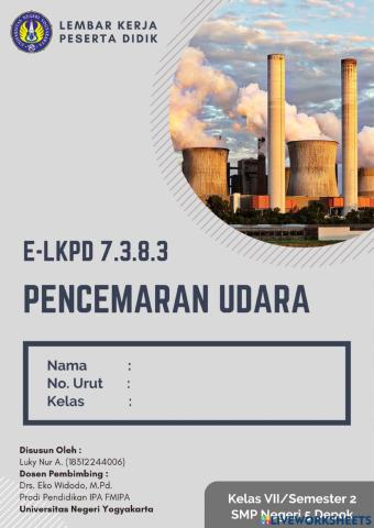 E-LKPD 7.3.8.3 Pencemaran Udara