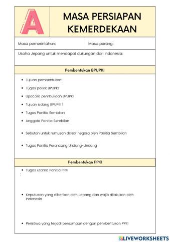 Masa Persiapan Kemerdekaan