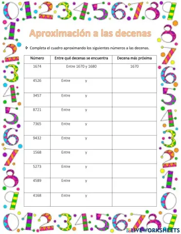 Aproximación a las decenas