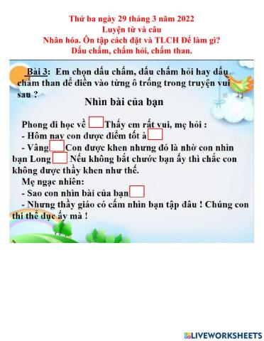 LTVC tuần 28 lớp 3