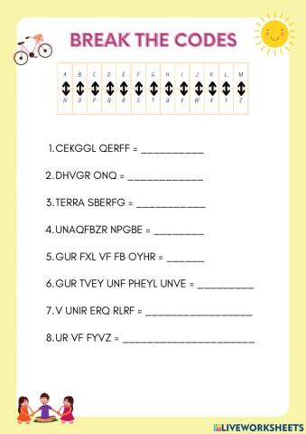 Break the Adjective codes