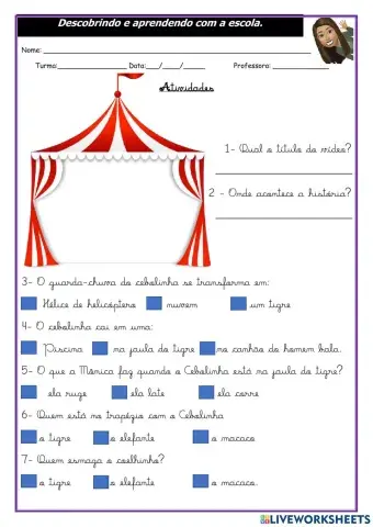 Interpretação de texto - circo