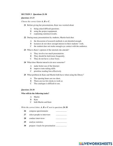 Pre extra listening 69