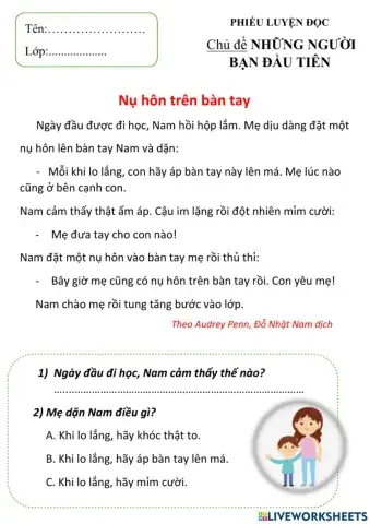 Nụ hôn trên bàn tay