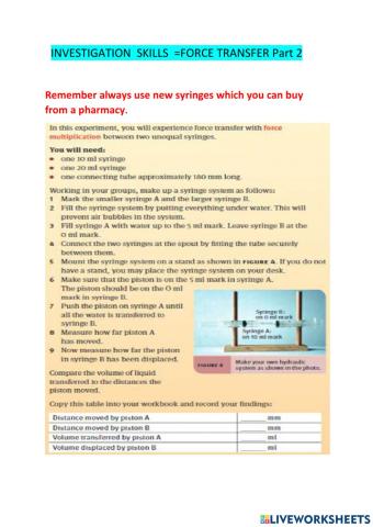 Investigation skills Force Transfer  Part 2