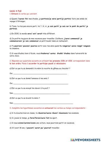 FLE unité 4