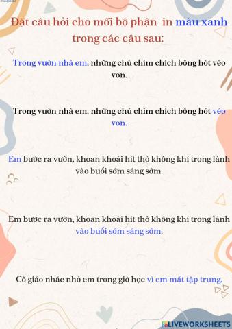 Ôn từ và câu L3