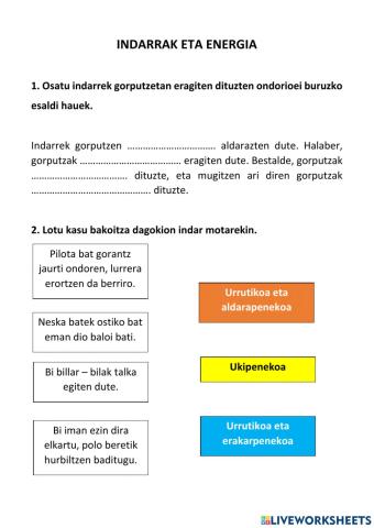 Indarrak eta energia