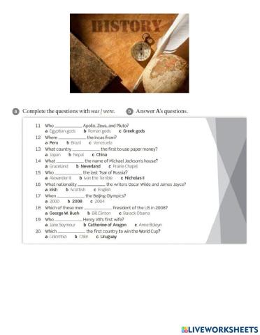 History Quiz - Student B