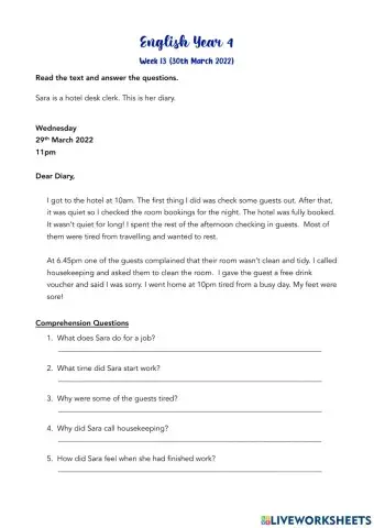 Reading Comprehension