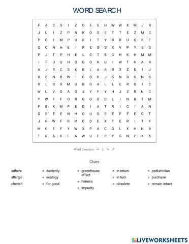 Practice Test 6-Word Search
