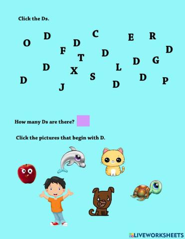 Letter D practice