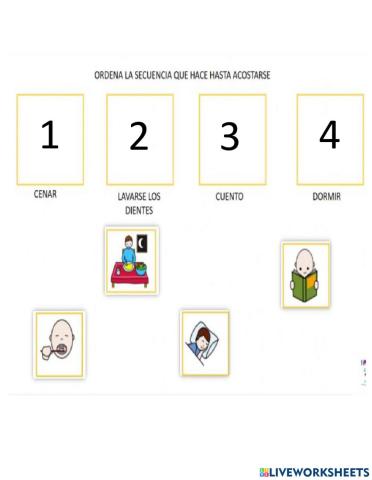 Secuencia antes de dormir