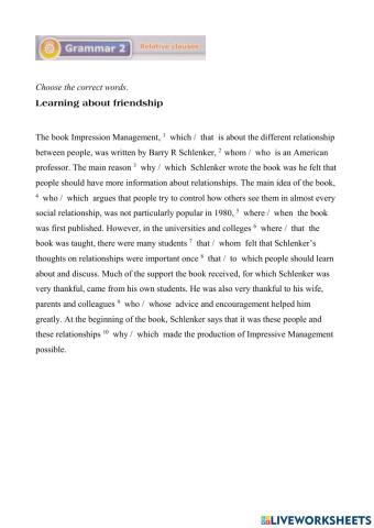 Relative clauses unit 1