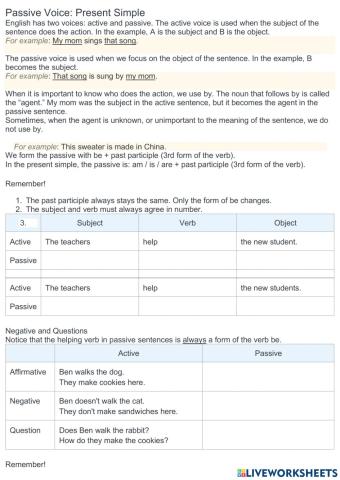Present Simple Passive