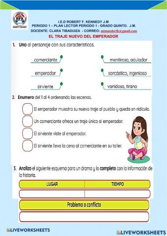 Plan lector el traje nuevo del emperador