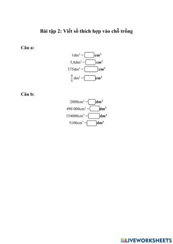 Đơn vị đo thể tích