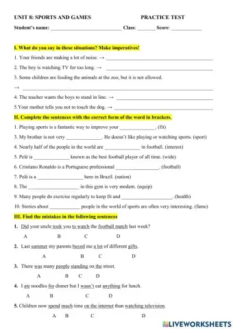 U8 - worksheet 2