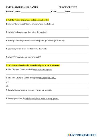 U8 - Worksheet 3