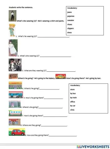 Present continuous test