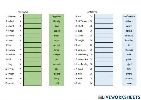 Antonyms