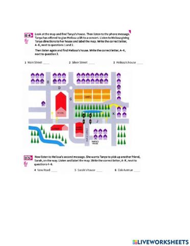 Map-Labelling Listening Mindset 1 Practice 4 & 5