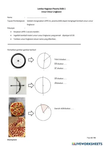 Unsur-Unsur Lingkaran