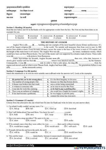 Bac II Mock Up Exam : Year 2007 