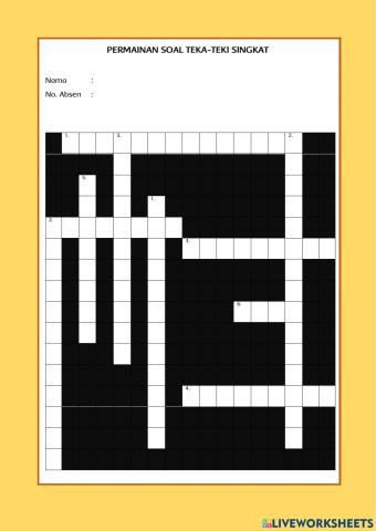 Permainan Teka Teki Singkat