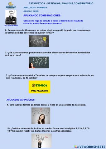 Variaciones y combinaciones