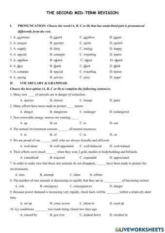 The second mid-term revision