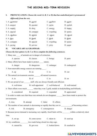 The second mid-term revision