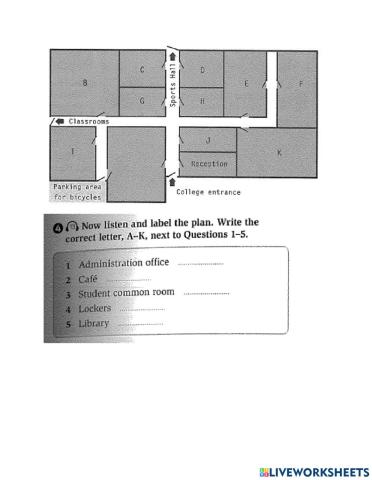 Labelling a map- Complete IELTS bands 4-5 Unit 5