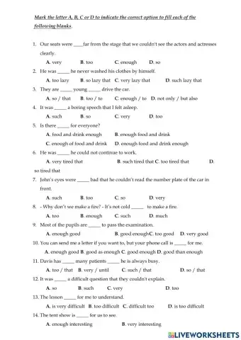 Bài tap so,such. too