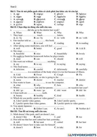 Test yourself 4 English 7