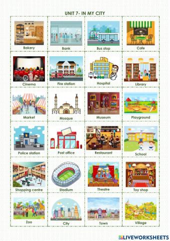 3.7 In my city (audio dictionary)