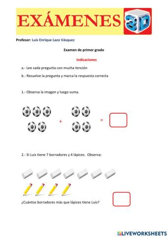 Examen de primer grado