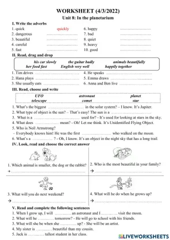 Liveworksheet SM4 - 4.3.2022